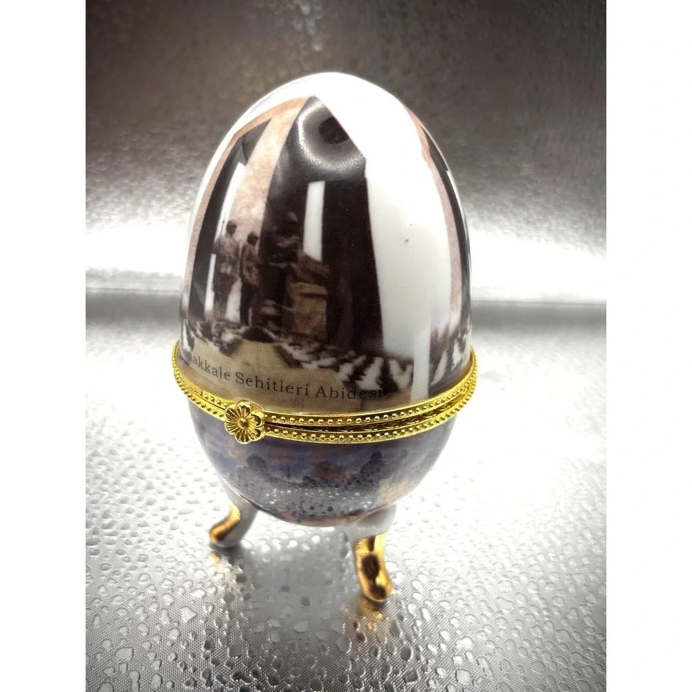 Vintage Karaduman Turkish Porcelain Hinged Egg Box – Çanakkale Martyrs' Memorial